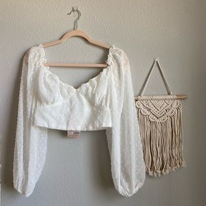 Missguided Polka Dot Crop Top